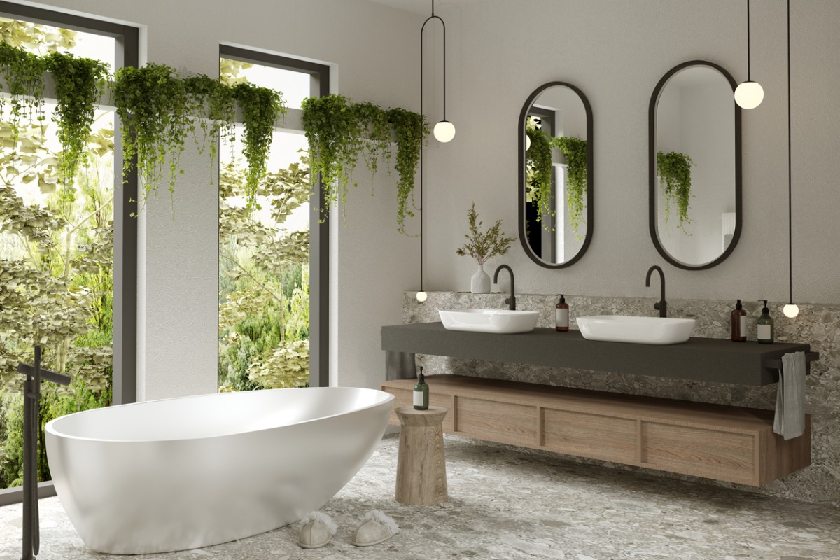 Light and airy bathroom installation 1200x800px