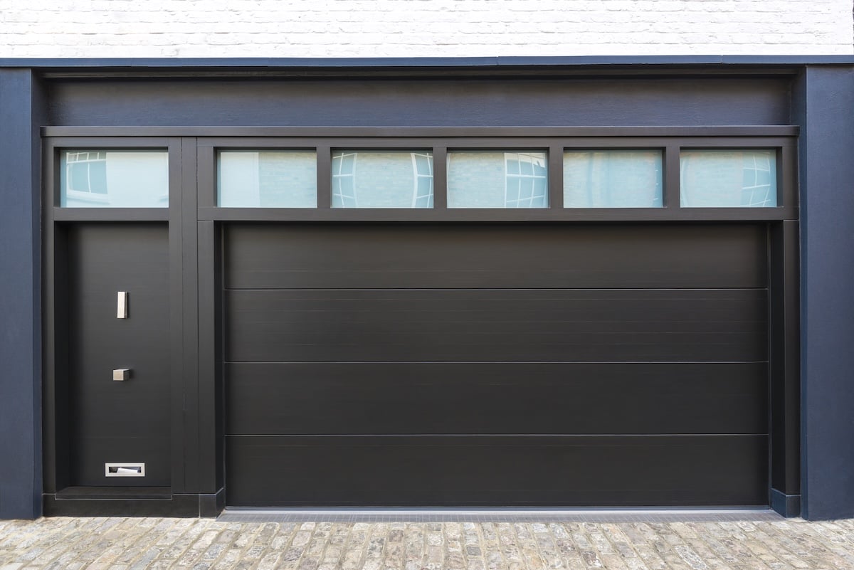 Black garage door 1200x800