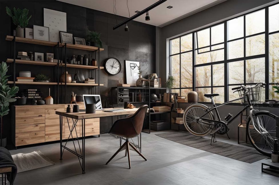 Old garage, converted into stylish and functional home office - 1200x800